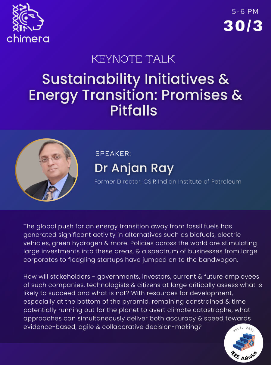 Keynote talk - Dr. Anjan Ray